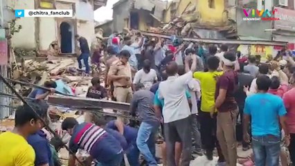 Bangunan 3 Lantai Luluh Lantak Mengubur Warga India
