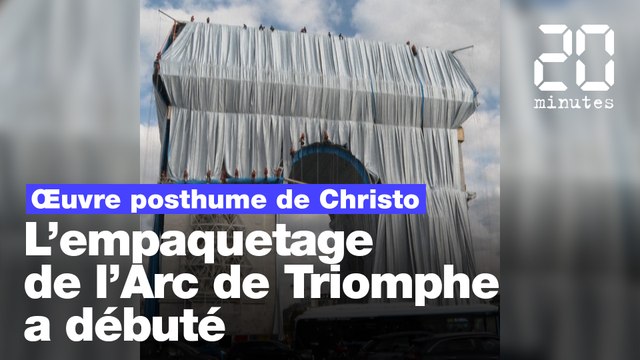 L'empaquetage de l'Arc de Triomphe, œuvre posthume de Christo, a débuté