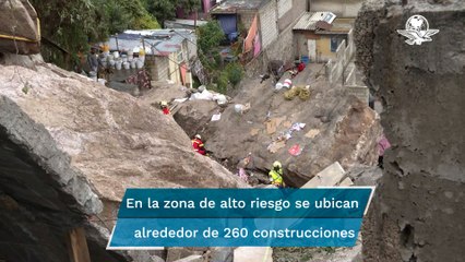 Desalojadas, el 50% de familias "en riesgo" por posible derrumbe en el Cerro del Chiquihuite