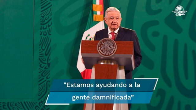 Estamos saliendo adelante tras derrumbes, inundaciones y temblor, dice AMLO