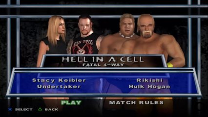 Here Comes the Pain Stacy Keibler(ovr 100) vs Undertaker vs Rikishi vs Hulk Hogan