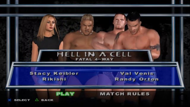 Here Comes the Pain Stacy Keibler(ovr 100) vs Rikishi vs Val Venis vs Randy Orton