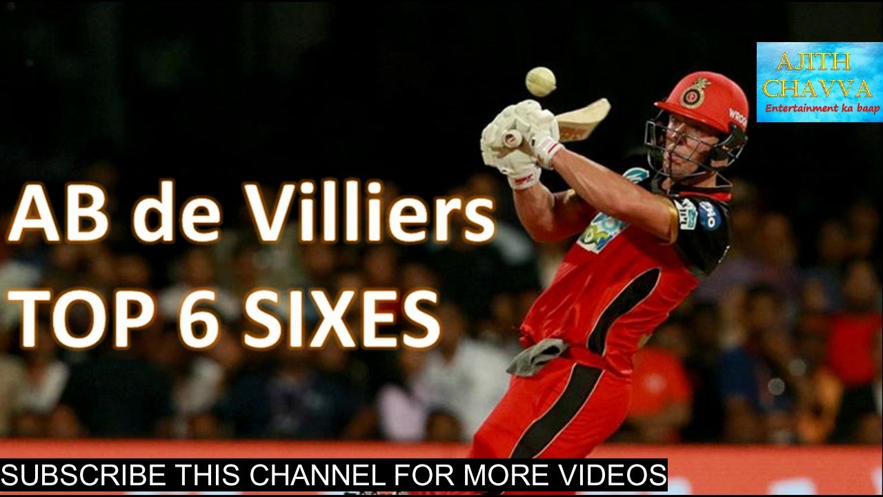 AB de Villiers TOP 6 SIXES! UNBELIEVABLE SHOTS FROM MR 360 - video ...