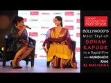 Bollywood's Most Stylish Sonam Kapoor in a Rapid Fire with Mumbaichi Rani RJ Malishka