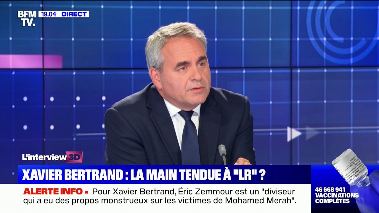 Xavier Bertrand: "Je n'imagine pas aller à l'élection présidentielle sans le soutien de ma famille politique"