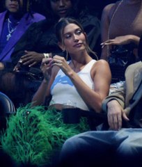 Hailey Bieber Swapped Her Naked Dress for the Most Chaotic Pair of Pants Following the MTV