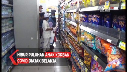 Hibur Puluhan Anak Korban Covid Diajak Belanja