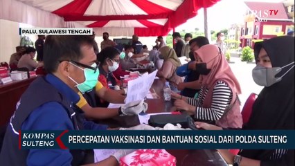 Percepatan Vaksinasi dan Bantuan Sosial Dari Polda Sulteng