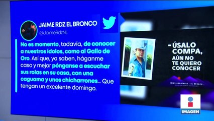 "El Bronco" usa foto de Valentín Elizalde para enviar mensaje contra Covid-19