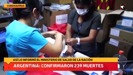 Argentina: confirmaron 239 muertes