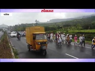 संत निवृत्तीनाथांच्या पालखीचं त्र्यंबकेश्वरमध्ये जल्लोषात स्वागत