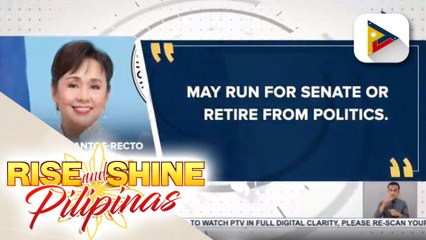 Rep. Vilma Santos-Recto, kinokonsiderang tumakbo sa Senado o magretiro sa pulitika sa susunod na taon