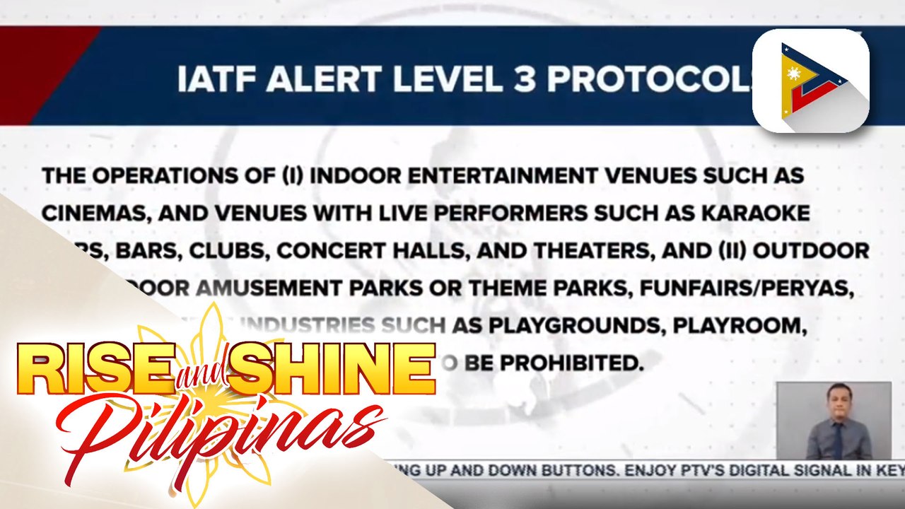 Mga papayagang lumabas ng bahay sa ilalim ng alert level 3, ipinaliwanag