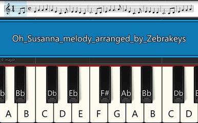 How to play Easy Song Oh Susanna - Tutorial with Music Notes