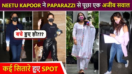 Neetu Kapoor's WEIRD Question To Photographers 'BACHE HUE HO', Sara, Malaika, Janhvi | Stars Spotted