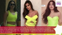 Kiara Advani, Tara Sutaria and Janhvi Kapoor dazzle in sensuous neon green outfits, fans in love