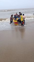 people enjoying the boat in the sea. #shorts