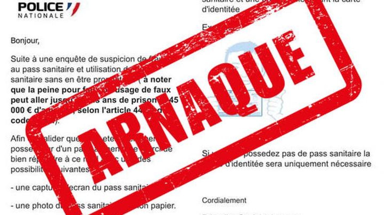 Arnaque au pass sanitaire, la police lance l'alerte