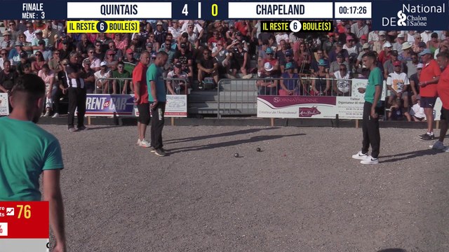Finale QUINTAIS vs CHAPELAND : National à pétanque de Chalon-sur-Saône 2021