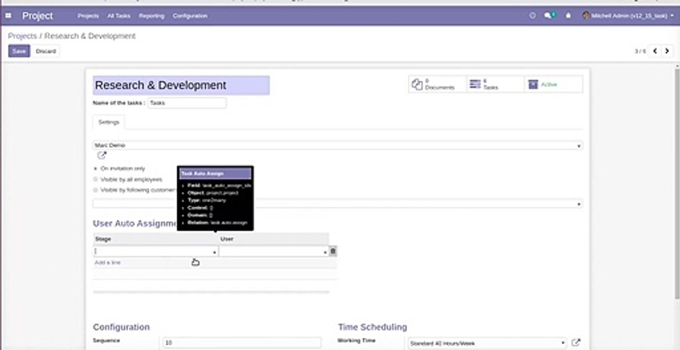 Automatically assign User to Task on Stage change | Odoo