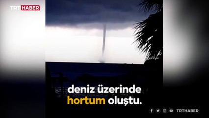 Antalya'da denizde hortum oluştu