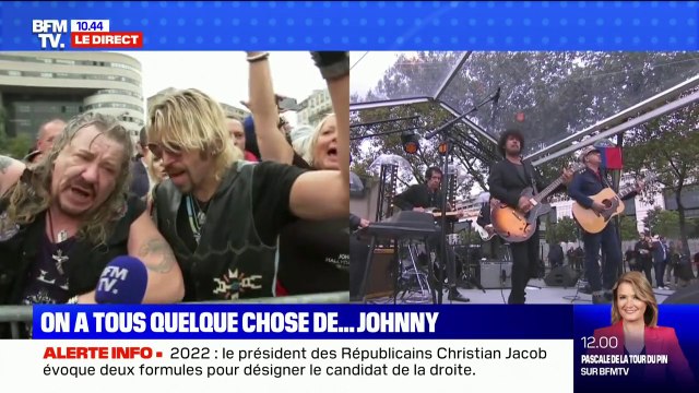 Hommage à Johnny: des fans reprennent La musique que j'aime devant Bercy