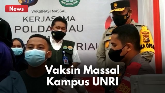 POLDA RIAU DAN KAMPUS UNRI GELAR VAKSIN MASSAL !! 2400 KUOTA VAKSINASI DISIAPKAN !