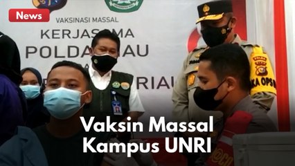 POLDA RIAU DAN KAMPUS UNRI GELAR VAKSIN MASSAL !! 2400 KUOTA VAKSINASI DISIAPKAN !