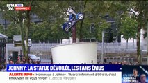 Hommage à Johnny: la statue en hommage à la rockstar dévoilée à Bercy