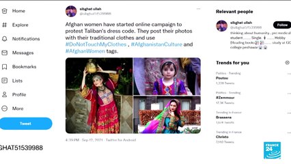 Afghanistan : "Ne touchez pas à mes vêtements", des Afghanes se révoltent sur les réseaux sociaux