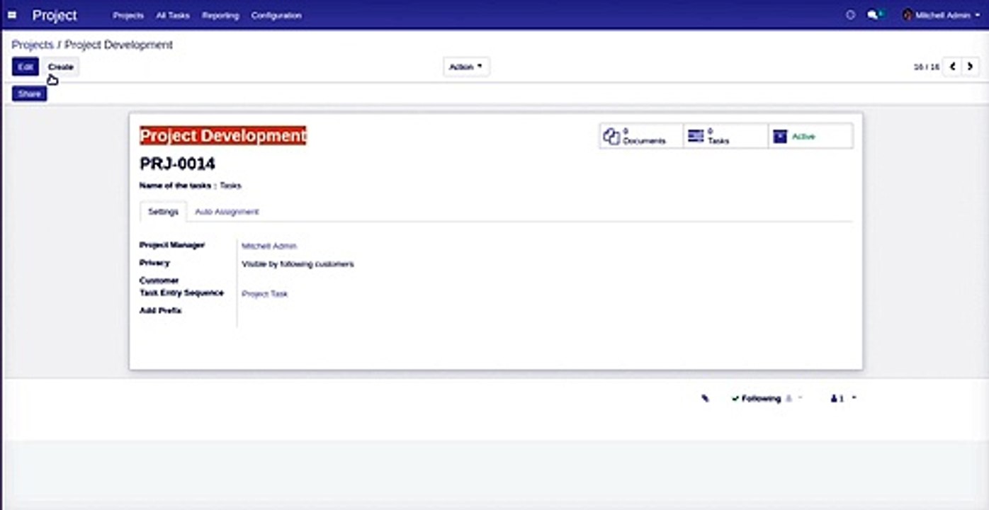 Unique Sequence Number on project tasks
