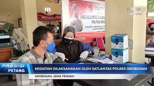Satlantas Polres Grobogan Gelar Vaksinasi Gratis Dalam Rangka Hari Lalu Lintas Bhayangkara ke-66