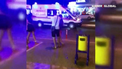 Yolun karşısına geçmek isteyen alman çifte motosiklet çarptı