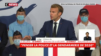 Emmanuel Macron : «Le but est de penser la police de 2030»