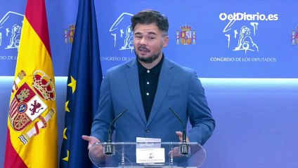 Rufián, sobre la composición de la mesa de diálogo: "Por primera vez se va a sentar un presidente del Gobierno"