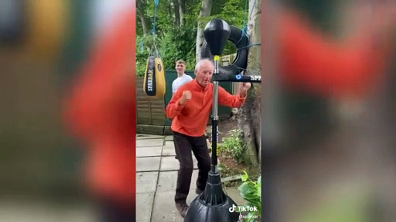 80 Grandad impresses with his boxing skills