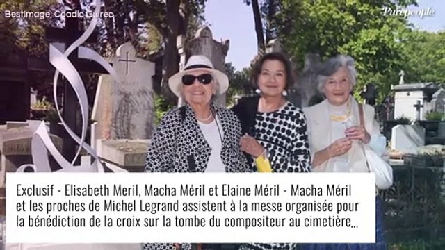 Macha Méril très émue : les larmes aux yeux devant la tombe de Michel Legrand