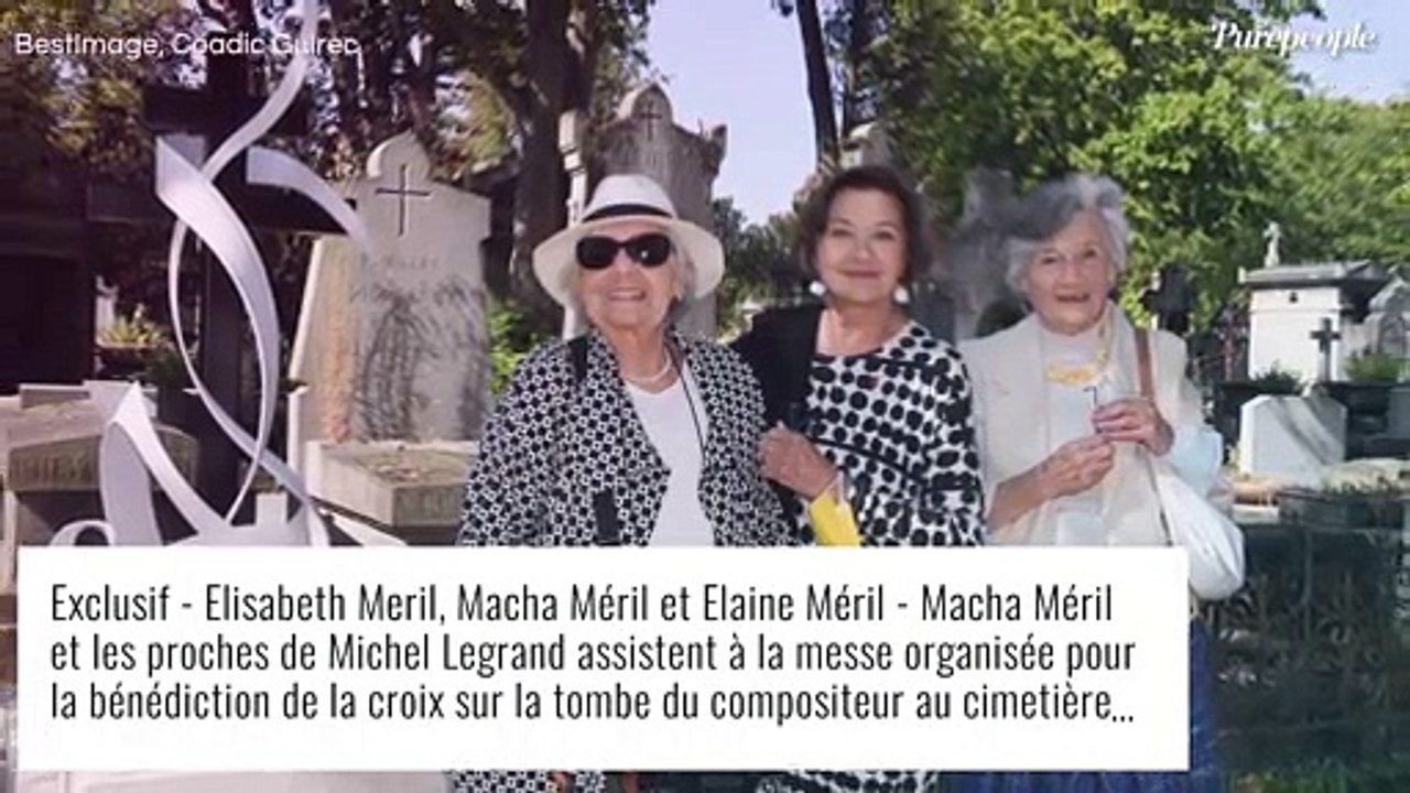 Macha Méril très émue : les larmes aux yeux devant la tombe de Michel Legrand