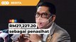 Peja dibayar gaji notis sebulan RM27,000 sebagai penasihat Muhyiddin 11 hari