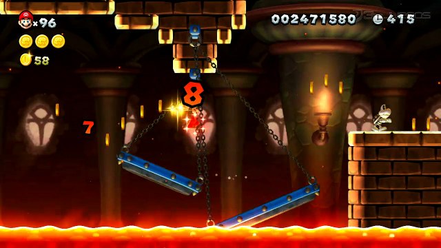 New Super Mario Bros U: Gameplay: Castillo Balancín