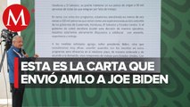 AMLO revela carta que envió a Joe Biden sobre migración