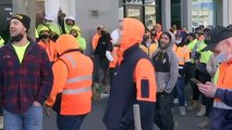 Violent scenes as construction workers storm Victorian union offices