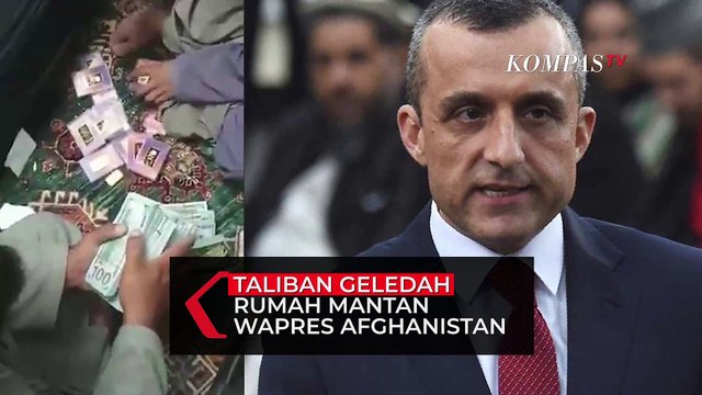 Video Taliban Temukan Uang dan 18 Batang Emas Geledah Rumah Mantan Wapres Afghanistan