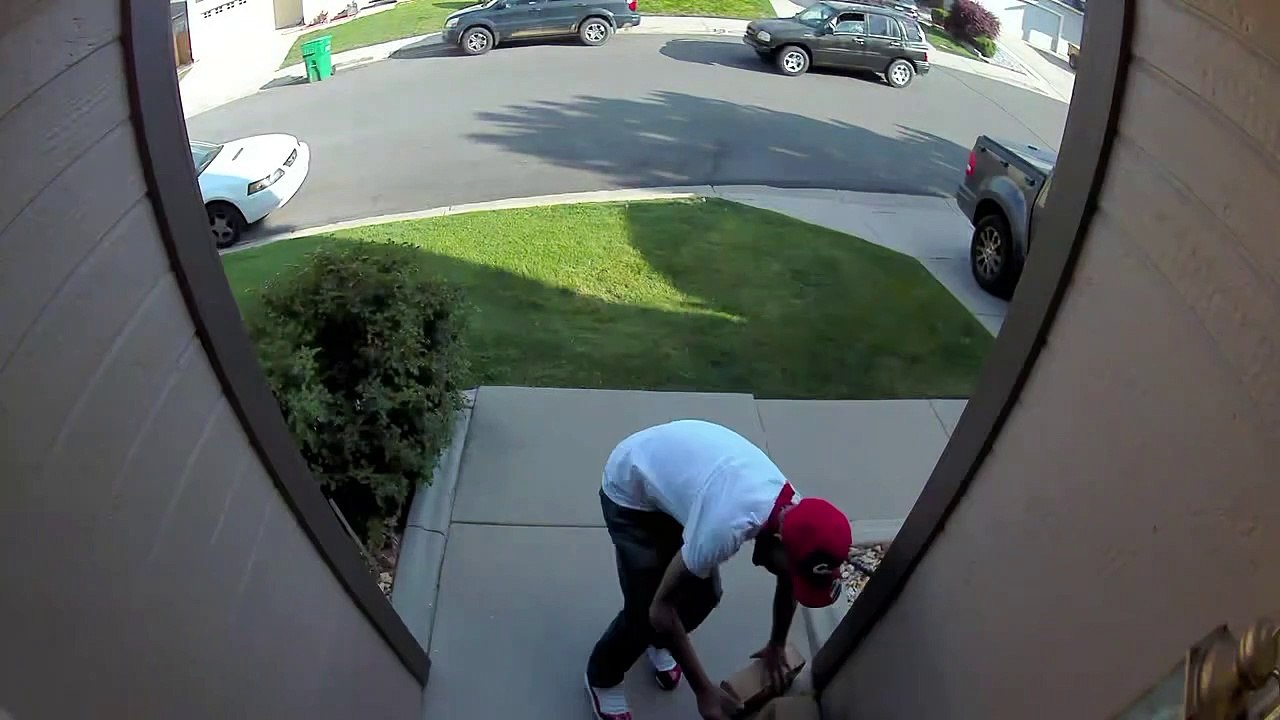 Clumsy Alleged Porch Pirates Fumble Down Porch