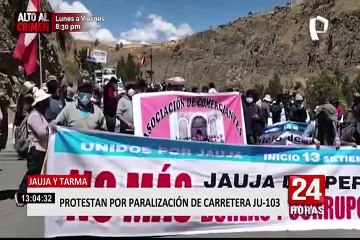 Junín: bloquean carretera en protesta contra gobierno regional