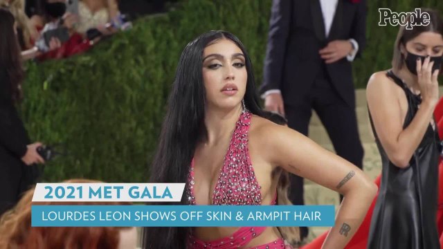Madonna's Daughter Lourdes Leon Shows Skin and Armpit Hair in Sparkly Bra Top for 2021 Met Gala Debut