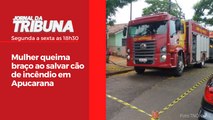 Mulher queima braço ao salvar cão de incêndio em Apucarana