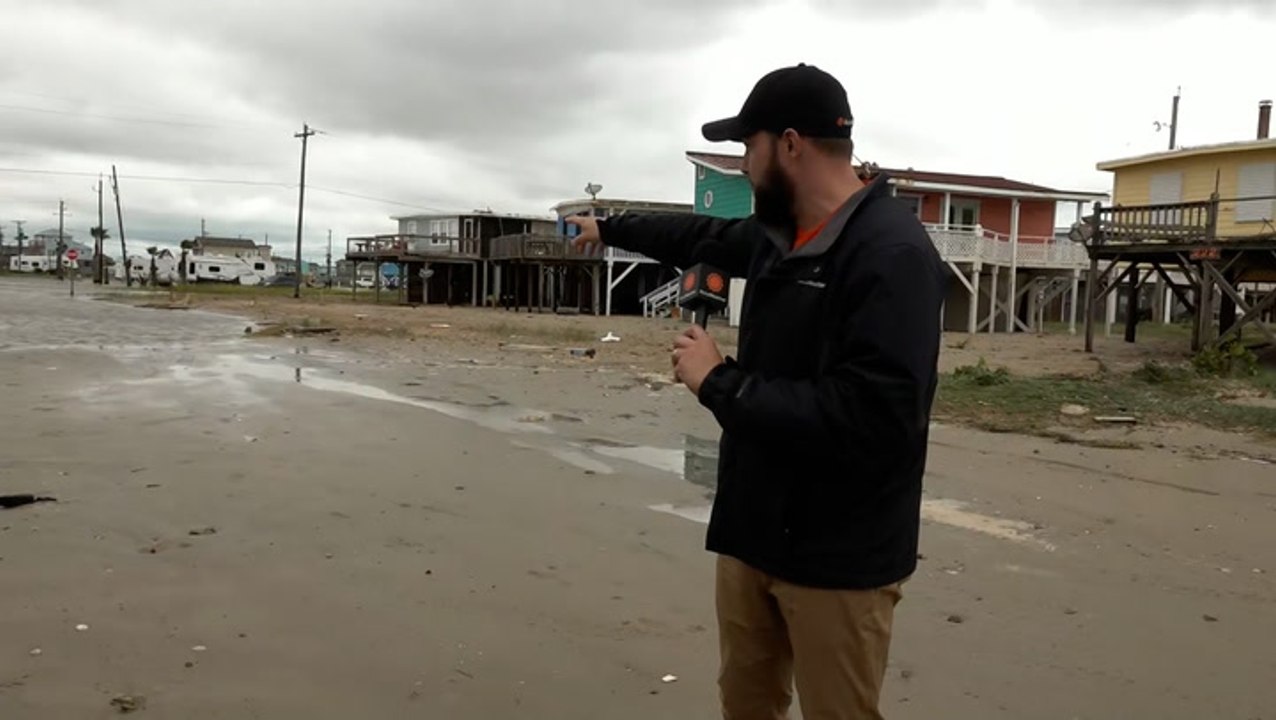 Beachfront homes destroyed by Nicholas