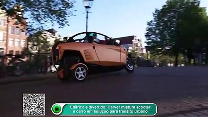Elétrico e divertido: Carver mistura scooter e carro em solução para trânsito urbano