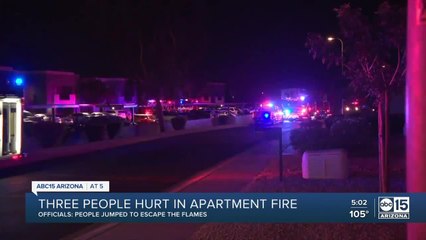 3 hurt after jumping from burning Ahwatukee apartment
